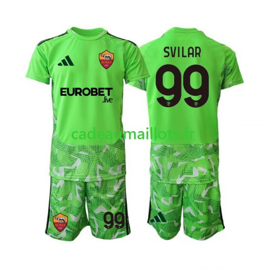 AS Rome Maillot avec flocage Mile Svilar 99 Gardien Domicile 2026-2027 ,Tenue Enfant MC