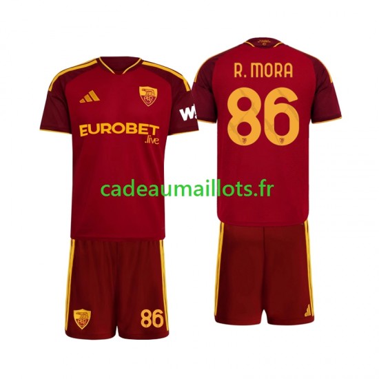 AS Rome Maillot avec flocage Rodrigo Mora 86 Domicile 2026-2027 ,Tenue Enfant MC