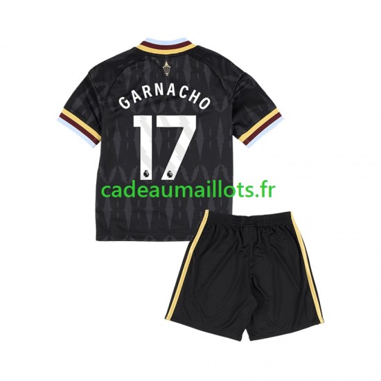 Aston Villa Maillot avec flocage Alejandro Garnacho 17 Extérieur 2026-2027 ,Tenue Enfant MC