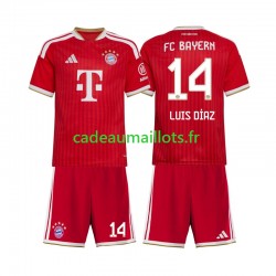 Bayern Munich Maillot avec flocage Luis Diaz 14 Domicile 2026-2027 ,Tenue Enfant MC