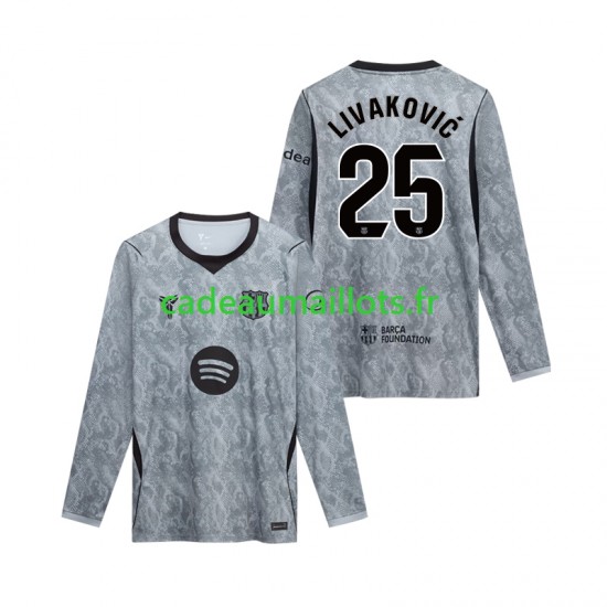 FC Barcelone Maillot avec flocage Dominik Livakovic 25 Gardien Extérieur 2026-2027 ,Homme ML