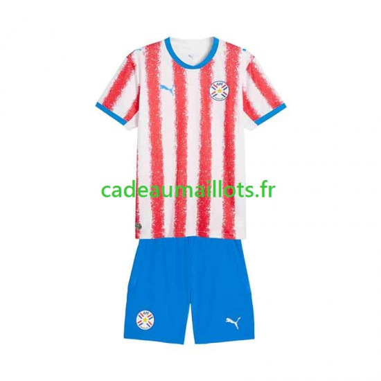Maillot avec flocage Paraguay Domicile 2026 ,Tenue Enfant MC