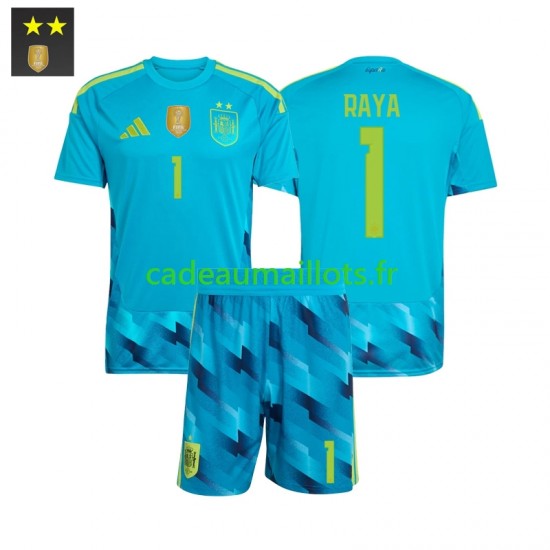 Espagne Maillot avec flocage David Raya 1 Gardien Domicile 2026-2027 ,Tenue Enfant MC