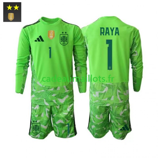 Espagne Maillot avec flocage David Raya 1 Gardien 3ème 2026-2027 ,Tenue Enfant ML