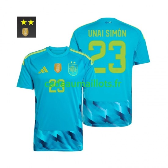 Espagne Maillot avec flocage Unai Simon 23 Gardien Domicile 2026-2027 ,Homme MC