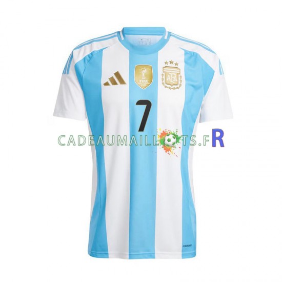 Argentine Maillot avec flocage De Paul 7 Copa America Domicile 2024 ,Homme MC