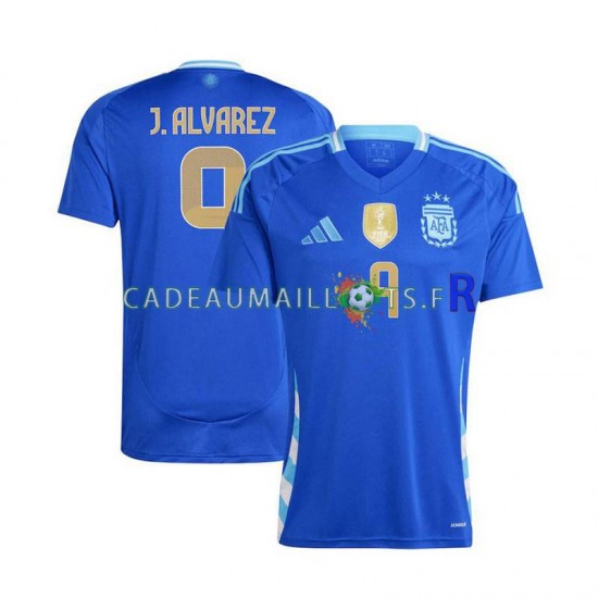 Argentine Maillot avec flocage Julian Alvarez 9 Copa America Extérieur 2024 ,Homme MC