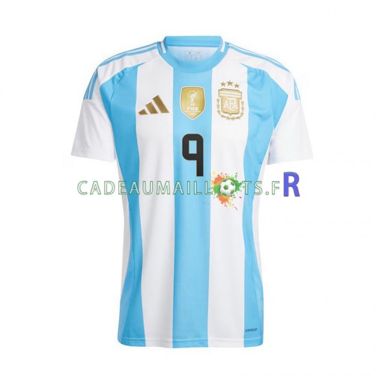 Argentine Maillot avec flocage Julian Alvarez 9 Copa America Domicile 2024 ,Homme MC