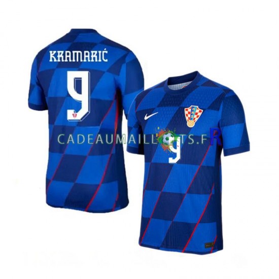 Croatie Maillot avec flocage Andrej Kramaric 9 Extérieur Euro 2024 ,Homme MC