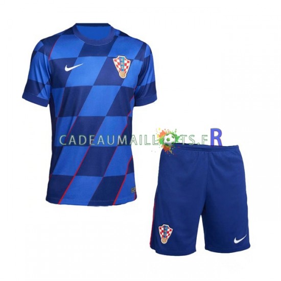 Croatie Maillot avec flocage Extérieur Euro 2024 ,Tenue Enfant MC