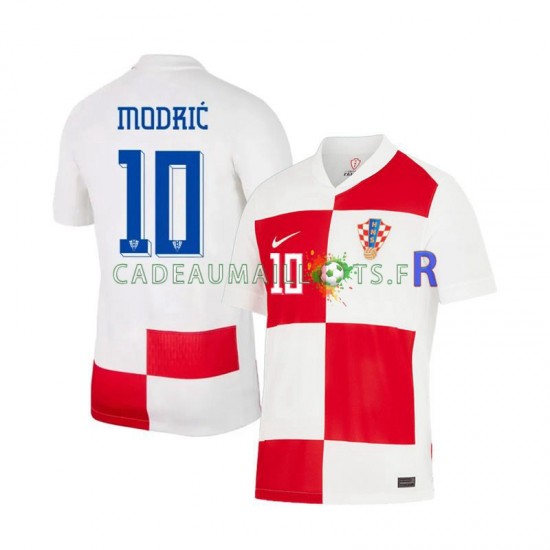 Croatie Maillot avec flocage Modrić 10 Domicile Euro 2024 ,Homme MC