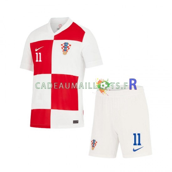 Croatie Maillot avec flocage Marcelo Brozovic 11 Domicile Euro 2024 ,Tenue Enfant MC