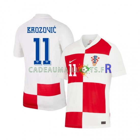 Croatie Maillot avec flocage Marcelo Brozovic 11 Domicile Euro 2024 ,Homme MC