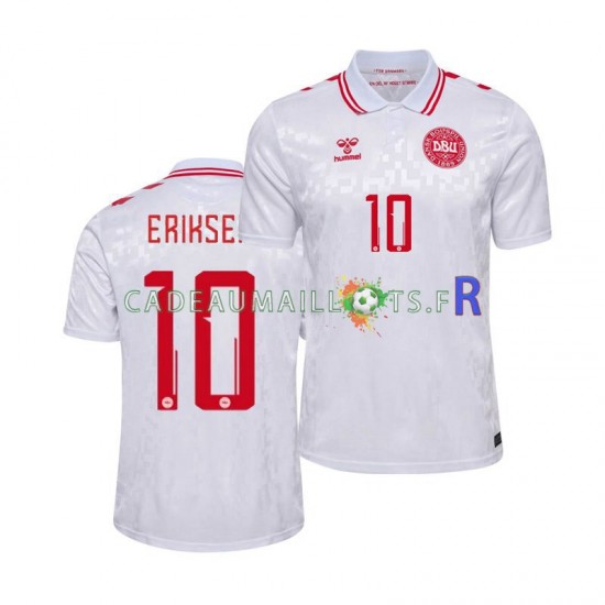 Danemark Maillot avec flocage Eriksen 10 Extérieur Euro 2024 ,Homme MC