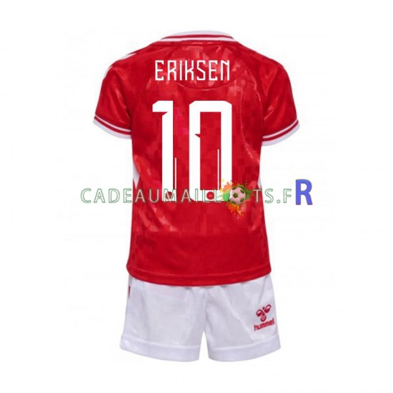 Danemark Maillot avec flocage Eriksen 10 Domicile Euro 2024 ,Tenue Enfant MC