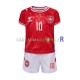 Danemark Maillot avec flocage Eriksen 10 Domicile Euro 2024 ,Tenue Enfant MC