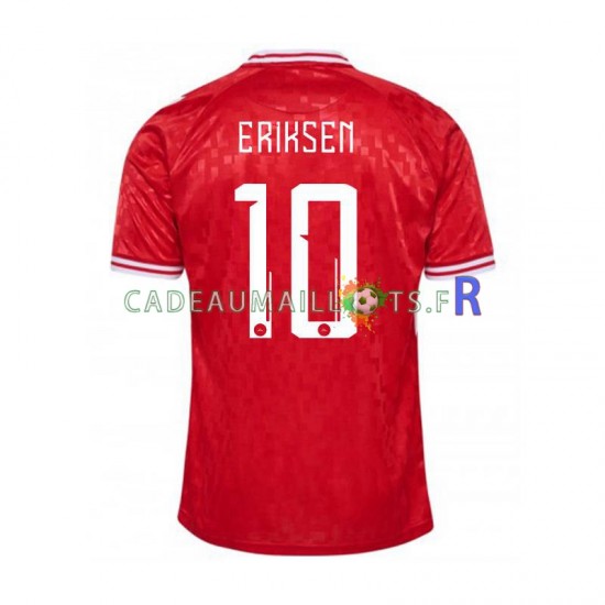 Danemark Maillot avec flocage Eriksen 10 Domicile Euro 2024 ,Homme MC