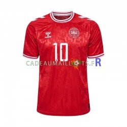 Danemark Maillot avec flocage Eriksen 10 Domicile Euro 2024 ,Homme MC