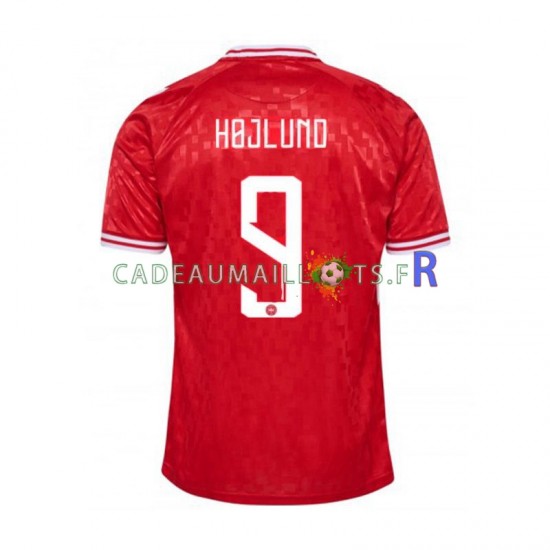 Danemark Maillot avec flocage Hojlund 9 Domicile Euro 2024 ,Homme MC