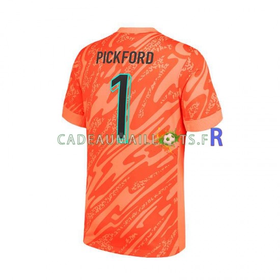Angleterre Maillot avec flocage Pickford 1 Gardien Domicile Euro 2024 ,Homme MC