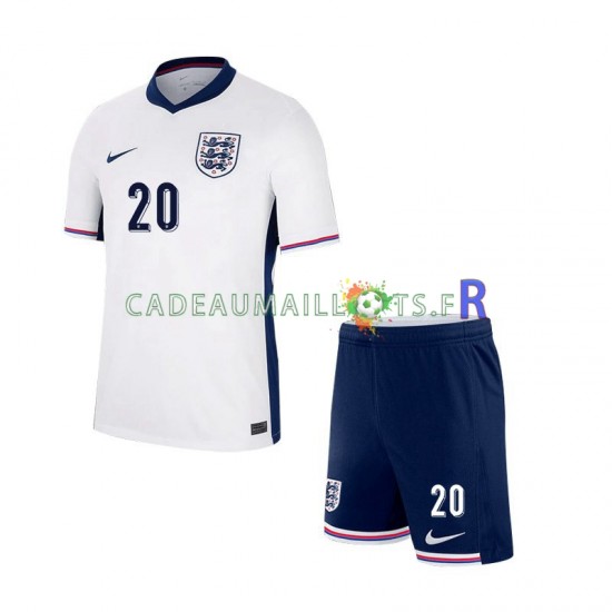 Angleterre Maillot avec flocage Phil Foden 20 Domicile Euro 2024 ,Tenue Enfant MC