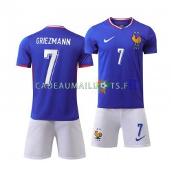 France Maillot avec flocage Antoine Griezmann 7 Domicile Euro 2024 ,Tenue Enfant MC