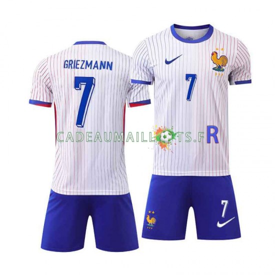 France Maillot avec flocage Antoine Griezmann 7 Extérieur Euro 2024 ,Tenue Enfant MC