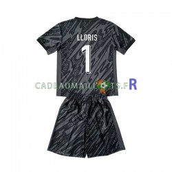 France Maillot avec flocage Hugo Lloris 1 Gardien Extérieur Euro 2024 ,Tenue Enfant MC