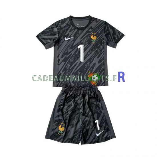 France Maillot avec flocage Hugo Lloris 1 Gardien Extérieur Euro 2024 ,Tenue Enfant MC