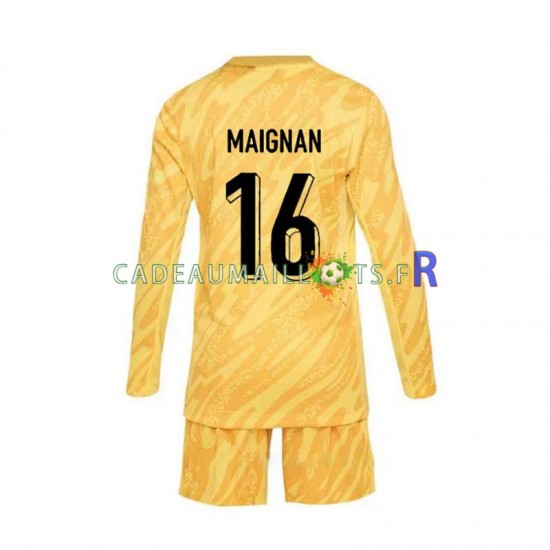 France Maillot avec flocage Mike Maignan 16 Gardien Domicile Euro 2024 ,Tenue Enfant ML