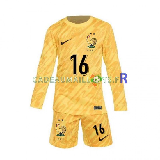 France Maillot avec flocage Mike Maignan 16 Gardien Domicile Euro 2024 ,Tenue Enfant ML