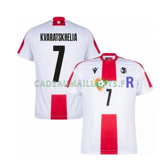 Maillot avec flocage Georgia Kvaratskhelia 7 Domicile Euro 2024 ,Homme MC