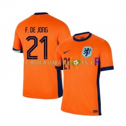 Pays-Bas Maillot avec flocage Frenkie de Jong 21 Domicile Euro 2024 ,Homme MC