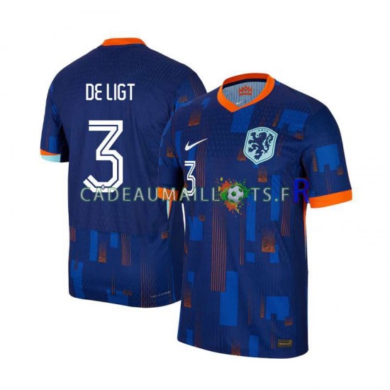 Pays-Bas Maillot avec flocage Matthijs de Ligt 3 Extérieur Euro 2024 ,Homme MC