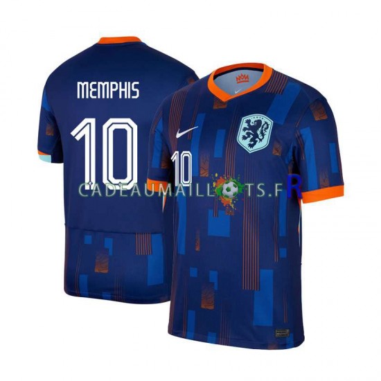 Pays-Bas Maillot avec flocage Memphis Depay 10 Extérieur Euro 2024 ,Homme MC