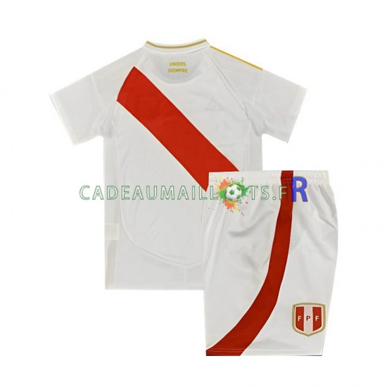 Pérou Maillot avec flocage Copa America Domicile 2024 ,Tenue Enfant MC