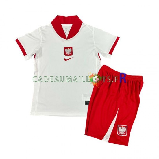 Pologne Maillot avec flocage Domicile Euro 2024 ,Tenue Enfant MC