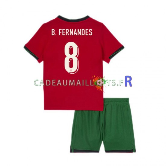 Portugal Maillot avec flocage Bruno Fernandes 8 Domicile Euro 2024 ,Tenue Enfant MC