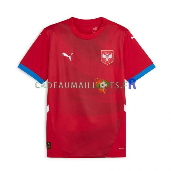 Serbie Maillot avec flocage Domicile Euro 2024 ,Homme MC