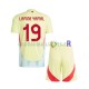 Espagne Maillot avec flocage Lamine Yamal 19 Extérieur Euro 2024 ,Tenue Enfant MC