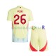 Espagne Maillot avec flocage Pedri 26 Extérieur Euro 2024 ,Tenue Enfant MC