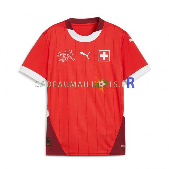 Suisse Maillot avec flocage Domicile Euro 2024 ,Homme MC