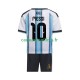 Argentine Maillot avec flocage Lionel Messi 10 Domicile Coupe du Monde 2026 ,Tenue Enfant MC