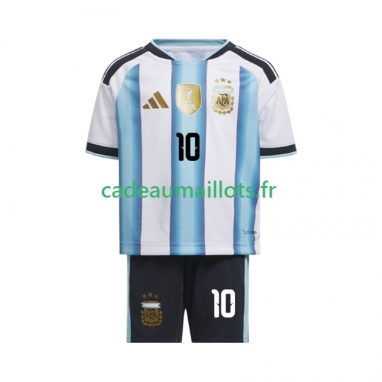 Argentine Maillot avec flocage Lionel Messi 10 Domicile Coupe du Monde 2026 ,Tenue Enfant MC