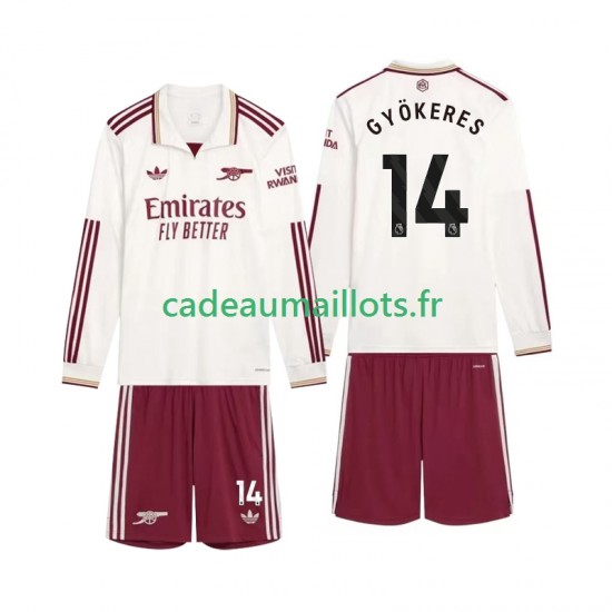 Arsenal Maillot avec flocage Gyokeres 14 3ème 2025-2026 ,Tenue Enfant ML