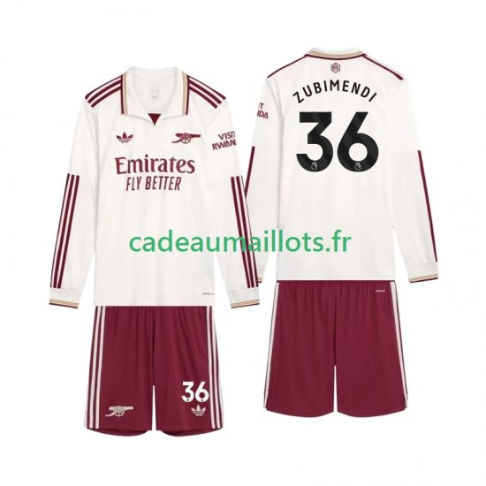 Arsenal Maillot avec flocage Zubimendi 36 3ème 2025-2026 ,Tenue Enfant ML