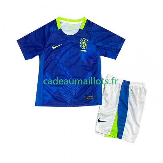 Brésil Maillot avec flocage Extérieur 2025-2026 ,Tenue Enfant MC