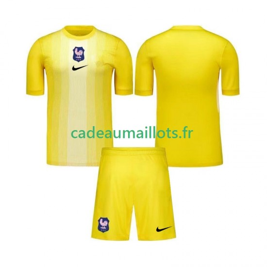 France Maillot avec flocage Gardien Domicile 2025 ,Tenue Enfant MC