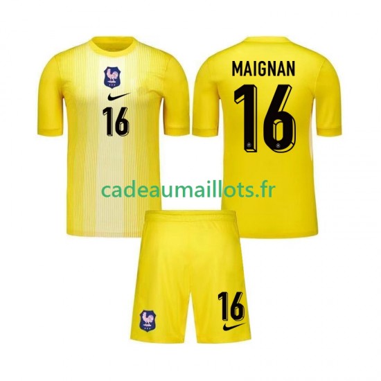 France Maillot avec flocage Lucas Chevalier 16 Gardien Domicile 2025 ,Tenue Enfant MC