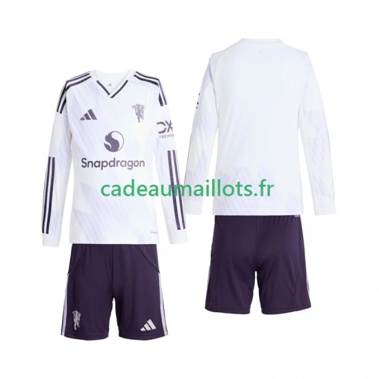 Manchester United Maillot avec flocage Extérieur 2025-2026 ,Tenue Enfant ML